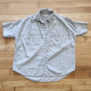 Madewell Flannel Courier Shirt Heather Pewter